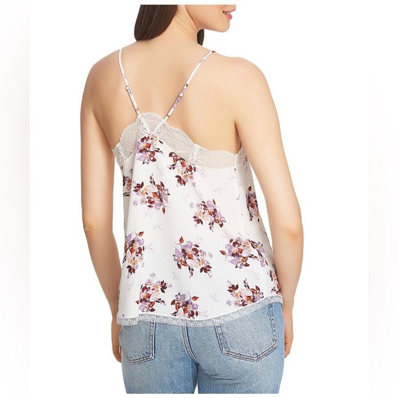 1.State Floral Lace Trim Cami Tank Top Size: M - Picture 2 of 8